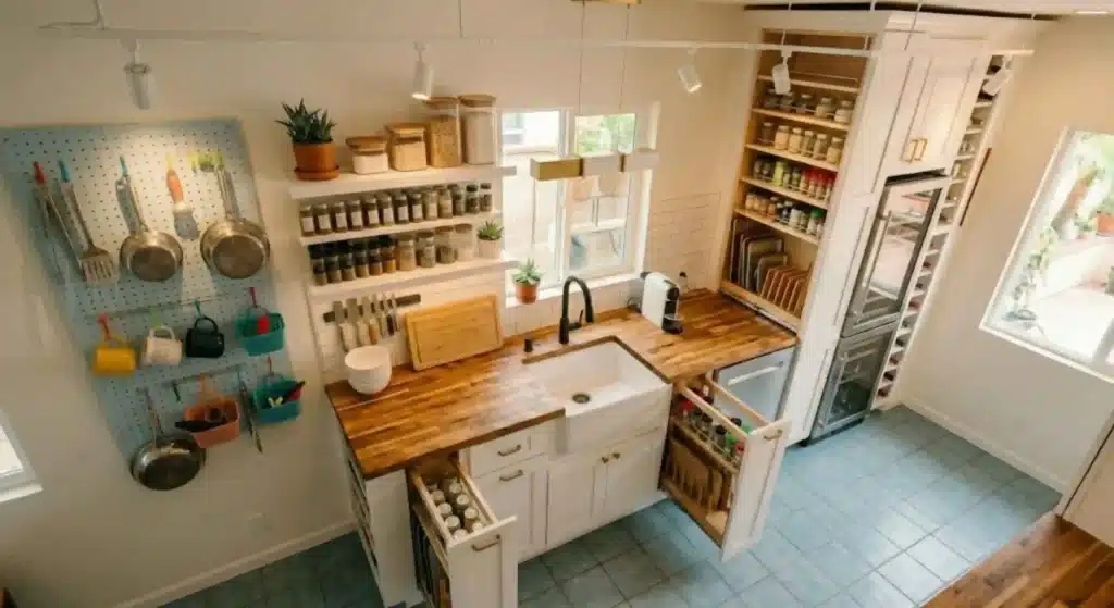 Modern lighting upgrade in a small Mission Viejo kitchen remodel