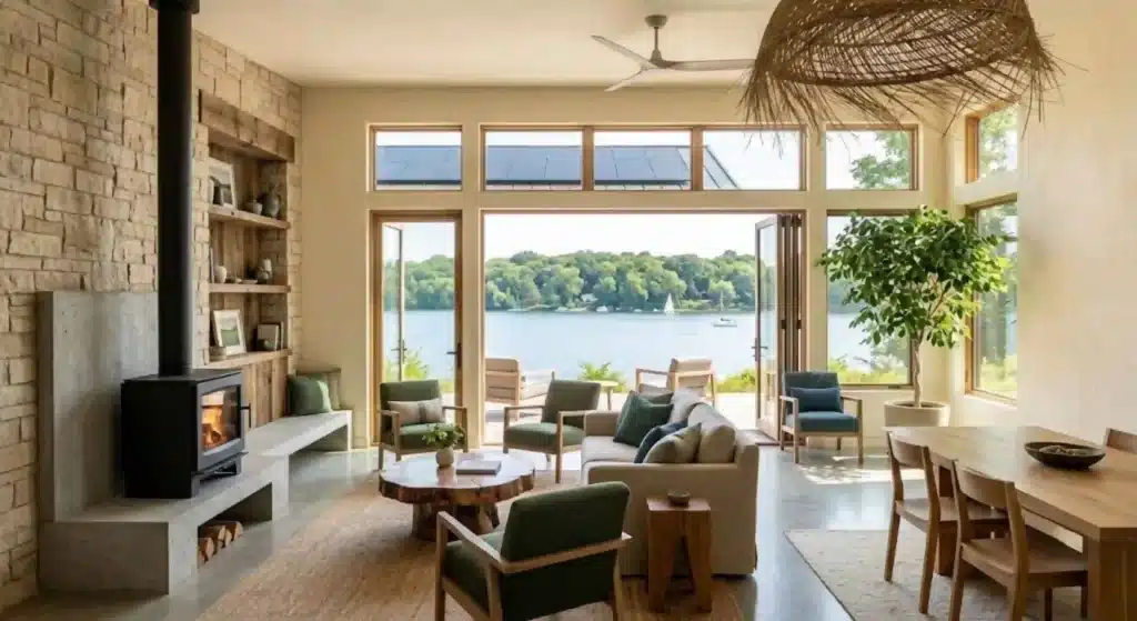 Modern sustainable interior renovation in Lake Forest