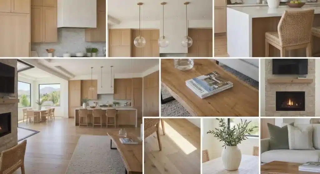 Finished open concept kitchen with custom cabinetry and quartz countertops