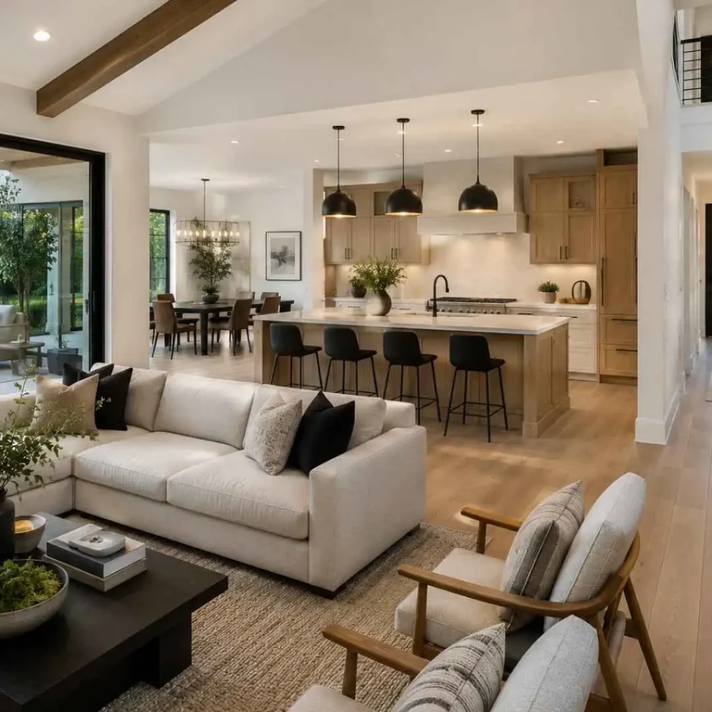 Whole-home remodeling project in Lake Forest featuring a modern open layout.