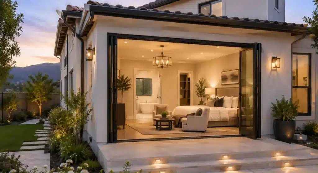 Custom master suite addition completed at a Rancho Santa Margarita home